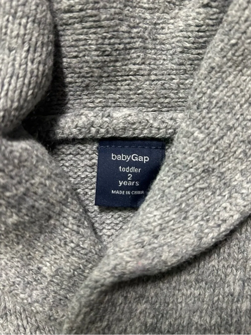 Toddler Boy Baby Gap Collard Grey Sweater Snow Skiing Winter Size 2T